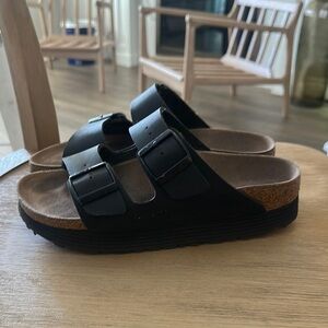 Black Platform Papillio Birkenstocks